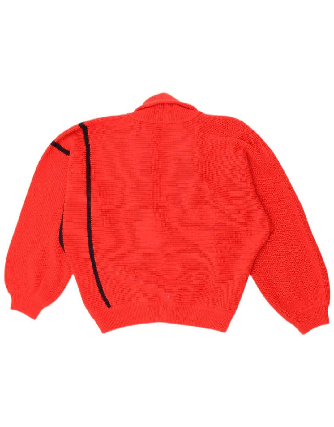 Vintage dame cardigan sweater UK 16 Stor rødstribet jomfruuld