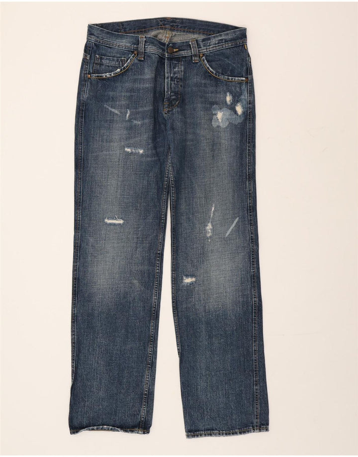 Meltin' Pot Herre Distressed Straight Jeans W31 L34 Blå Bomuld