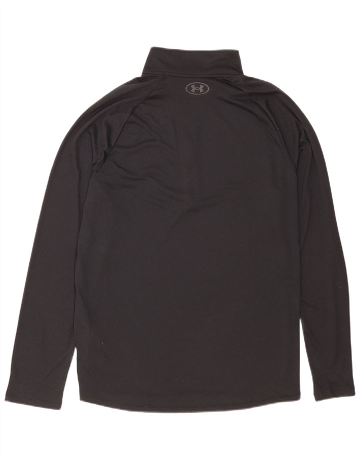 Under Armour Herre Zip Neck Top Langærmet Stor Sort Polyester