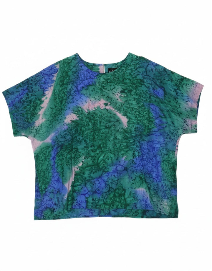 VINTAGE Womens Abstract Pattern Blouse Top UK 18 XL Multicoloured