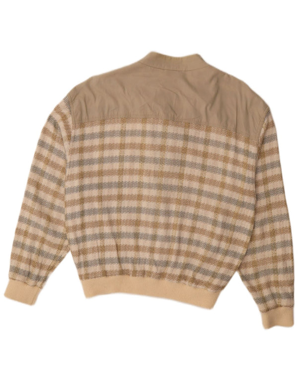 HEMMOND Bomberjakke til mænd UK 38 Medium Beige Ternet bomuld