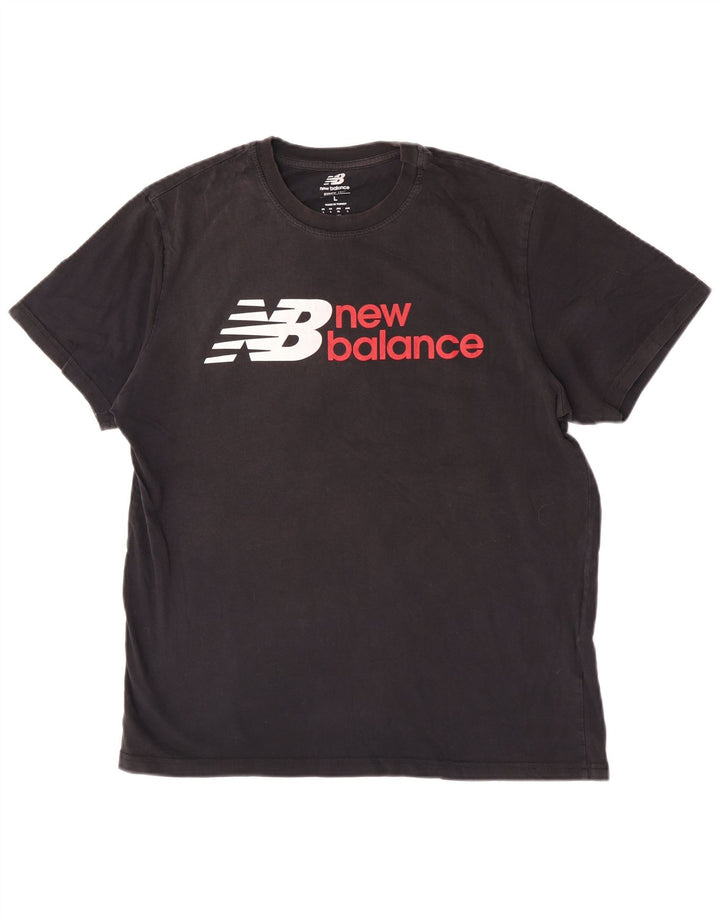 New Balance Herre Grafisk T-Shirt Top Stor Sort