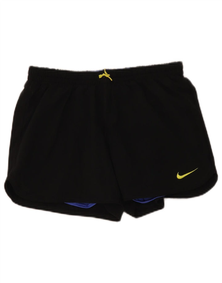 NIKE sportsshorts til kvinder UK 8/10 Small Black Polyester