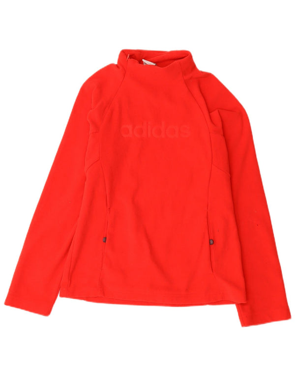 Adidas Womens Graphic Pullover Tracksuit Top Jacket UK 8 Small Red
