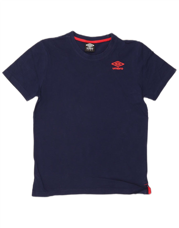 Umbro Herre T-Shirt Top Lille Marineblå Bomuld