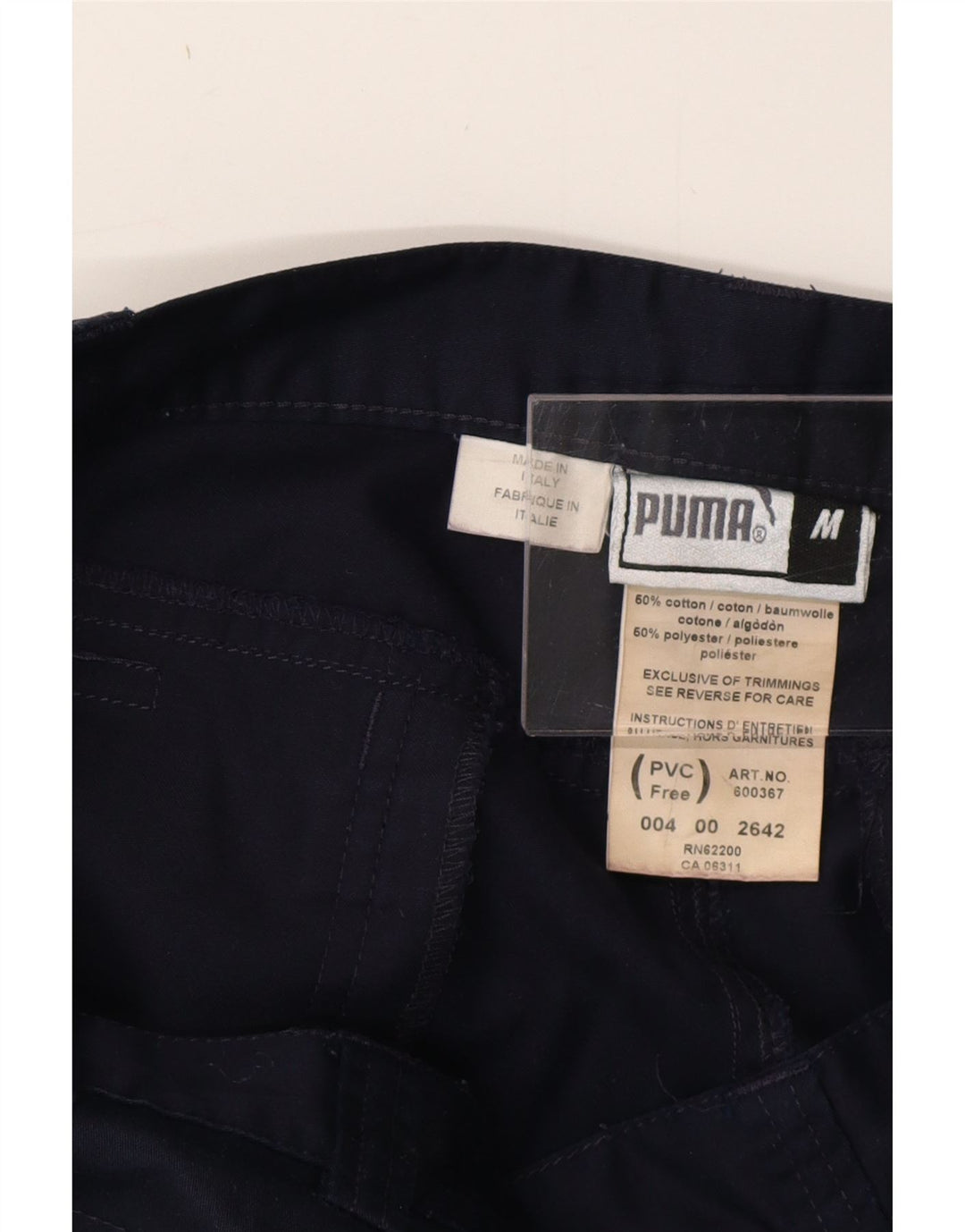 PUMA Herre Cargo Shorts Medium W32 Marineblå Bomuld