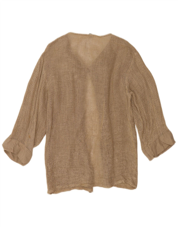 Vintage Dame Se Gennem 1 Knap 2 Del Sæt UK 12 Medium Beige