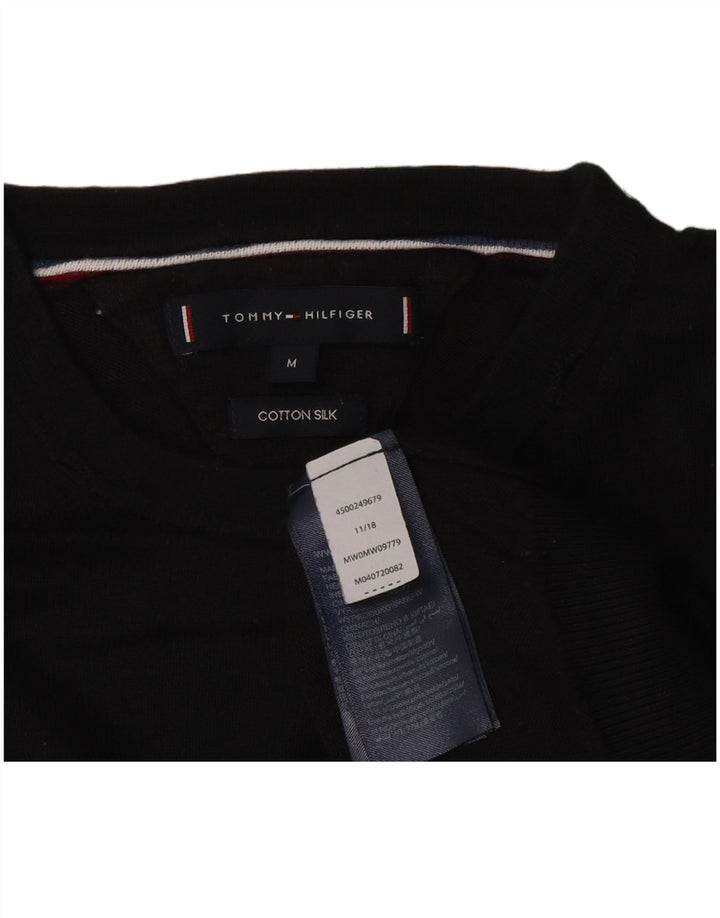 Tommy Hilfiger Herre Crew Neck Jumper Sweater Medium Sort Bomuld