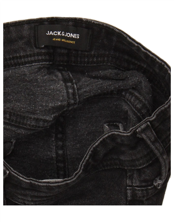 JACK & JONES Mens GLENN Slim Jeans W30 L30 Black Cotton Vintage Jack & Jones and Second-Hand Jack & Jones from Messina Hembry 
