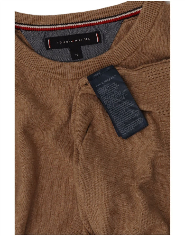 Tommy Hilfiger Herre Crew Neck Jumper Sweater Medium Brun Bomuld