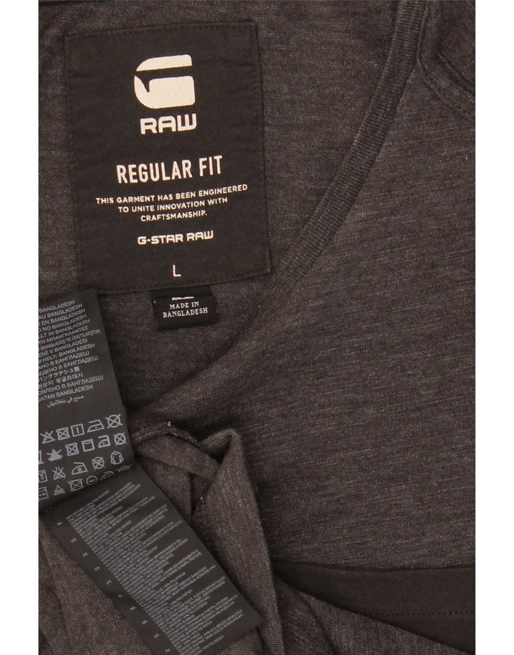 G-Star Herre Regular Fit T-Shirt Top Stor Grå Bomuld