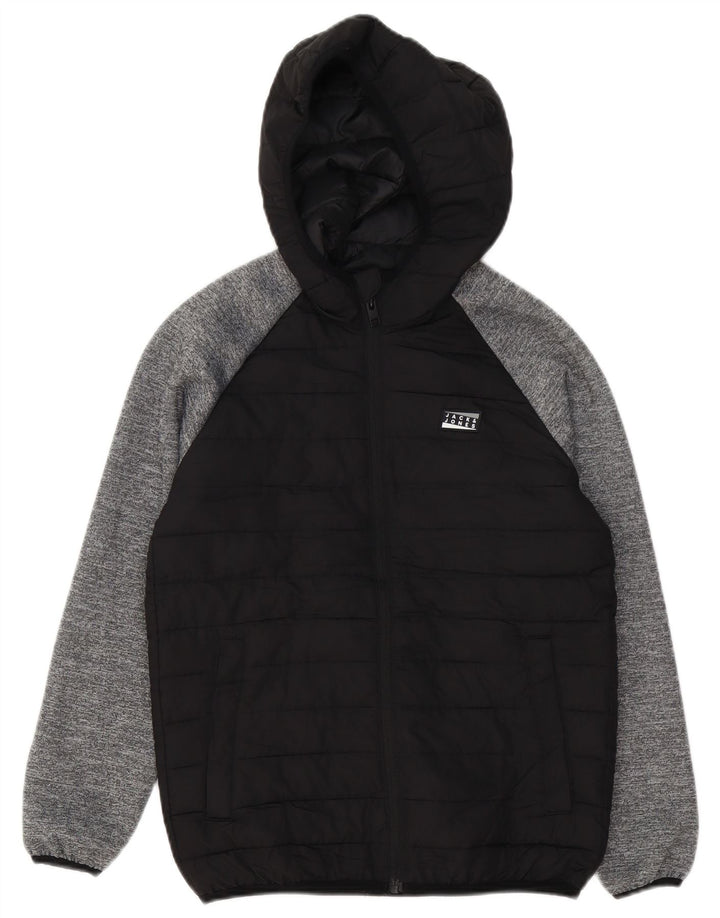 Jack & Jones Polstret hættejakke til drenge 11-12 år Sort Colourblock