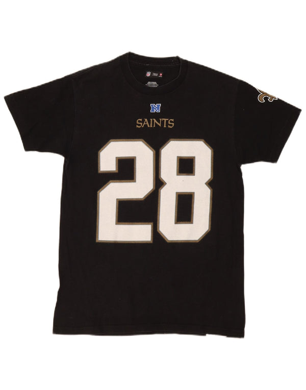 NFL TEAM APPAREL Dame grafisk T-shirt top UK 10 Lille sort bomuld