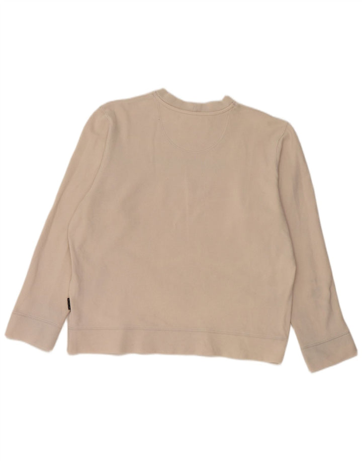 SERGIO TACCHINI Dame Grafisk Sweatshirt Jumper UK 18 XL Off White