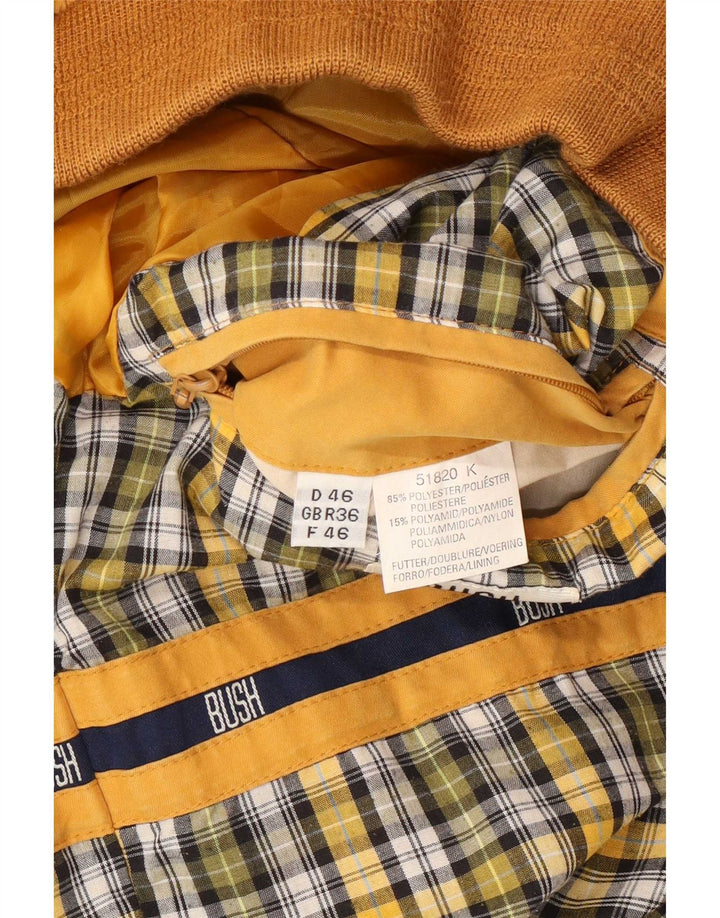 Bush Herre Bomber Jacket UK 36 Small Yellow Polyester