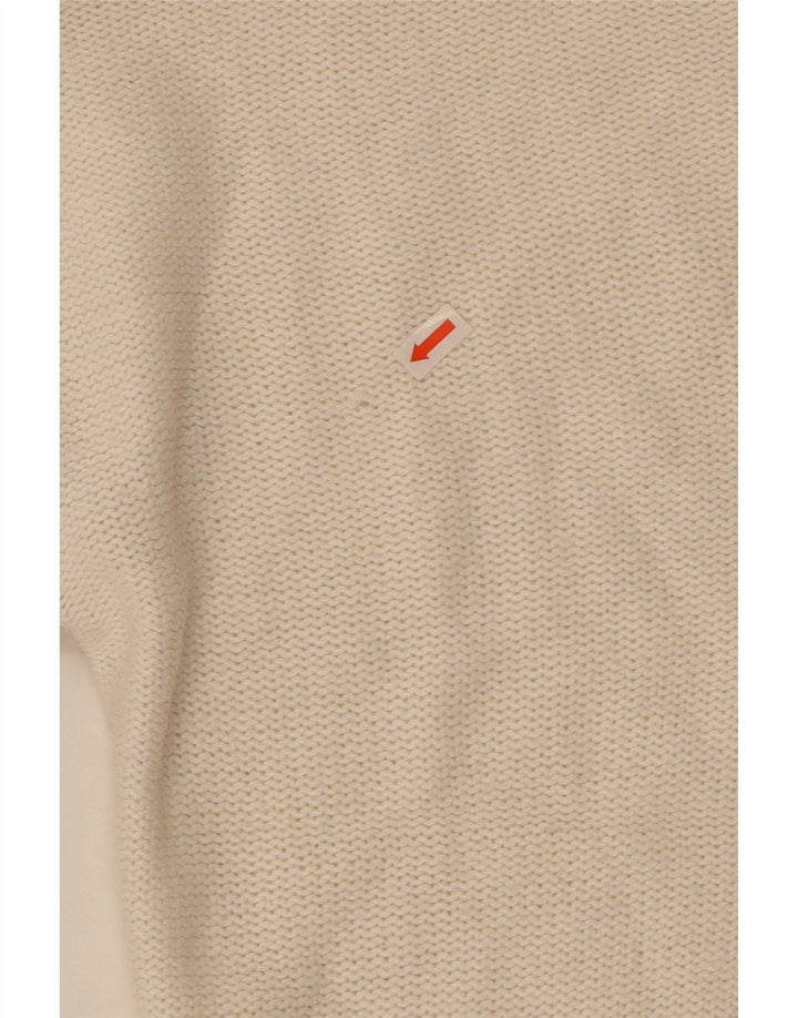 Zara Dame Rullehals Sweater UK 14 Medium Off White