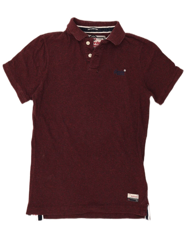 Superdry Polo Shirt til mænd XL Bourgogne Flecked Bomuld