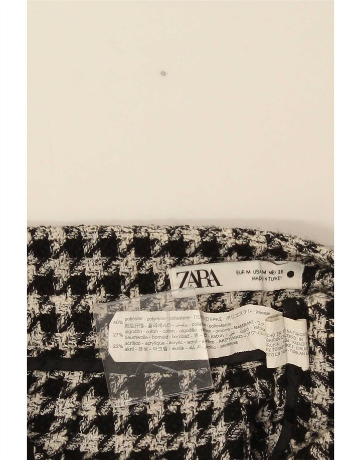 Zara Kvinder Casual Bukser Medium W28 L26 Grå Houndstooth