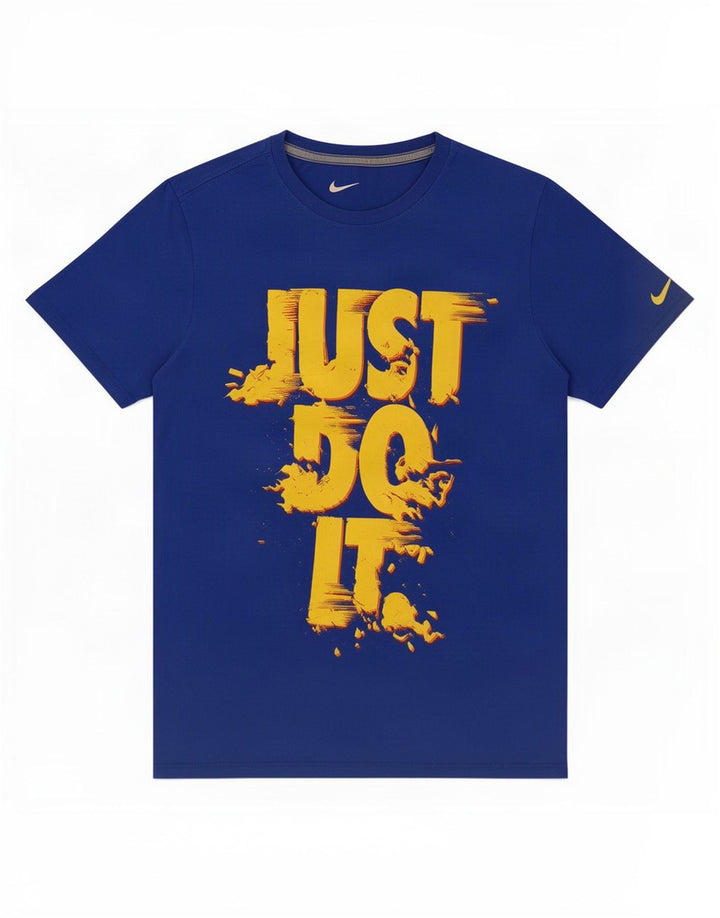 Nike Herre Athletic Cut Grafisk T-Shirt Top Medium Blue