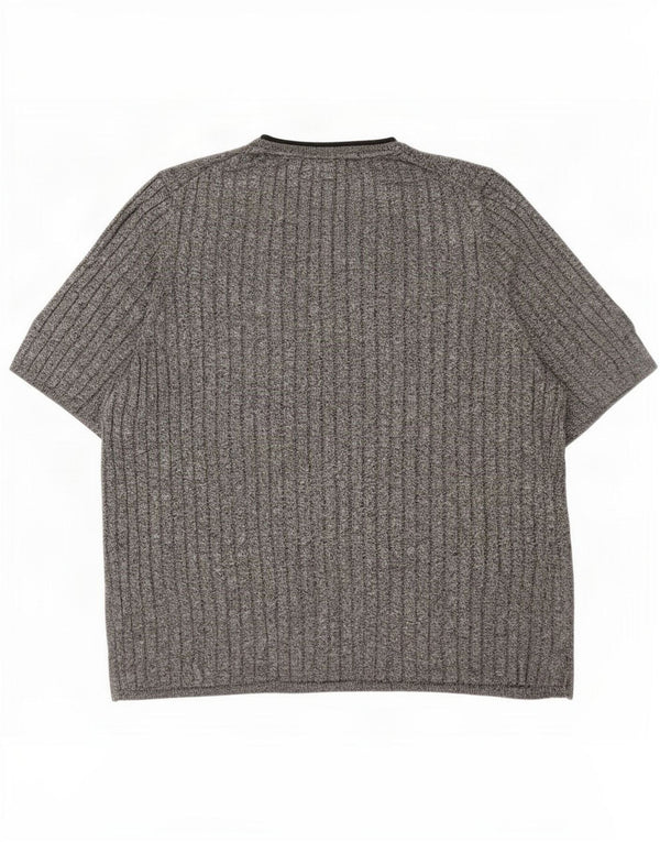 Marks & Spencer T-shirt top til kvinder UK 22 3XL Grå Flecked Viscose