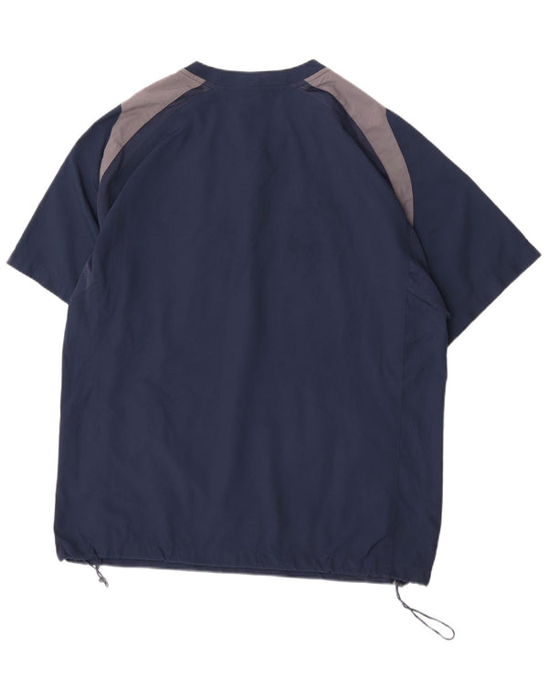 Nike Herre grafisk trøje Top UK 42/44 Large Navy Blue Colourblock Sports