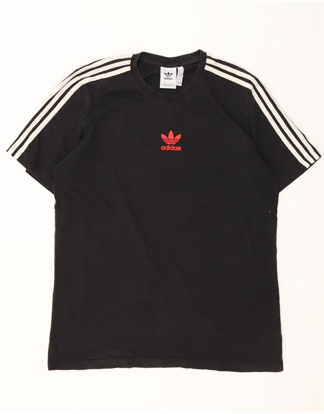 Adidas Grafisk T-shirt top til mænd, stor sort bomuld
