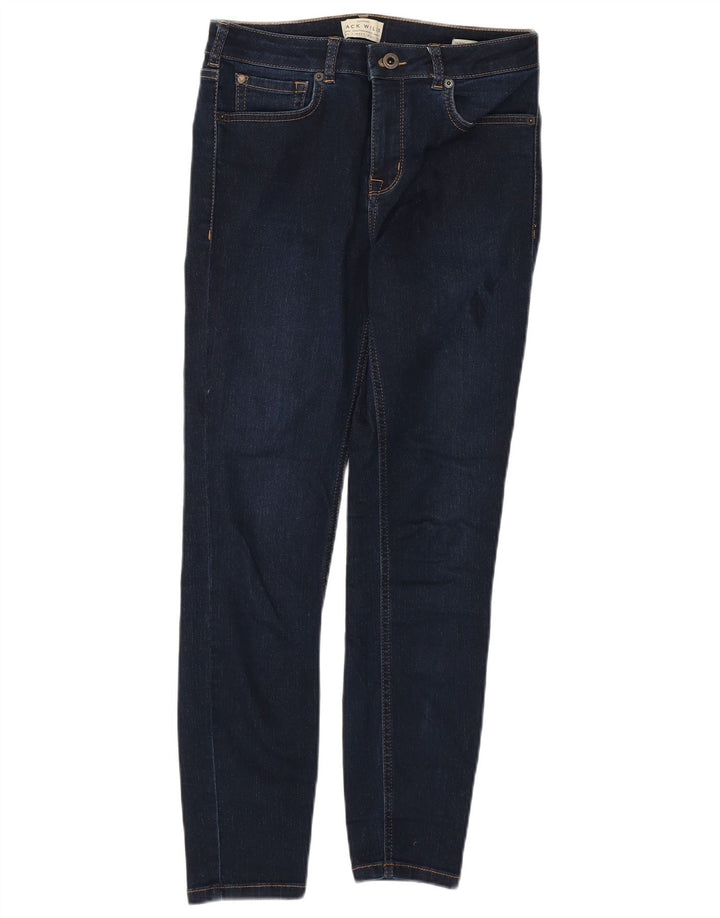JACK WILLS Dame Crop Skinny Jeans W27 L25 Marineblå