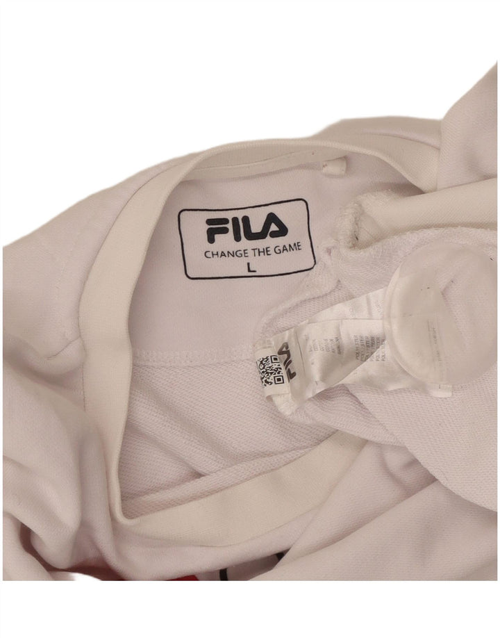 FILA Herre grafisk sweatshirt jumper stor hvid bomuld