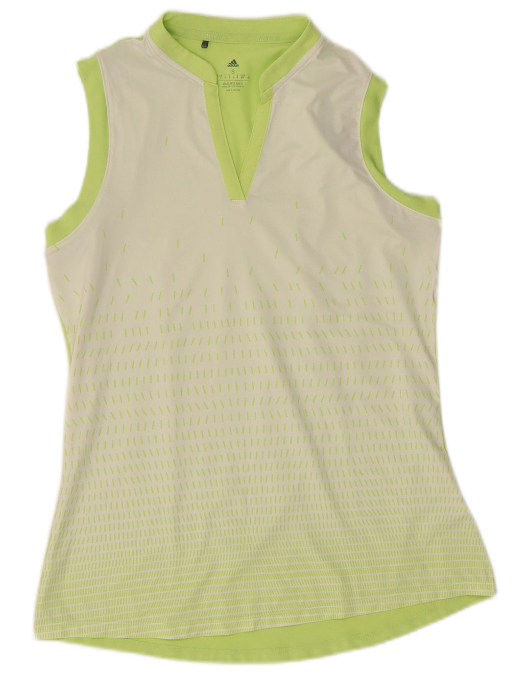 Adidas Dame Vest Top UK 10 Lille Grøn Stribet