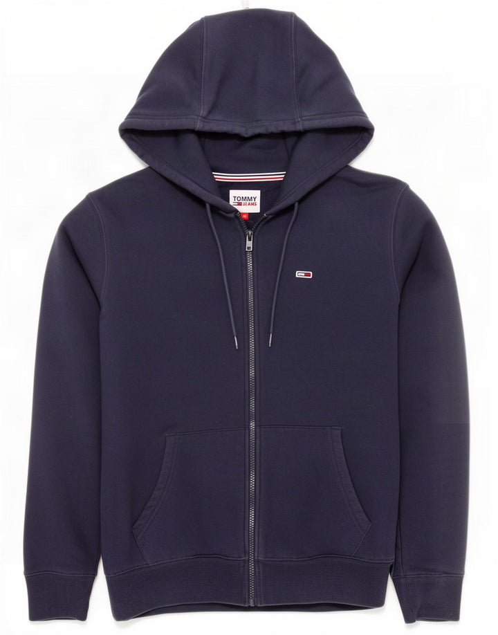 Tommy Hilfiger Herre hættetrøje med lynlås Mellem marineblå bomuld