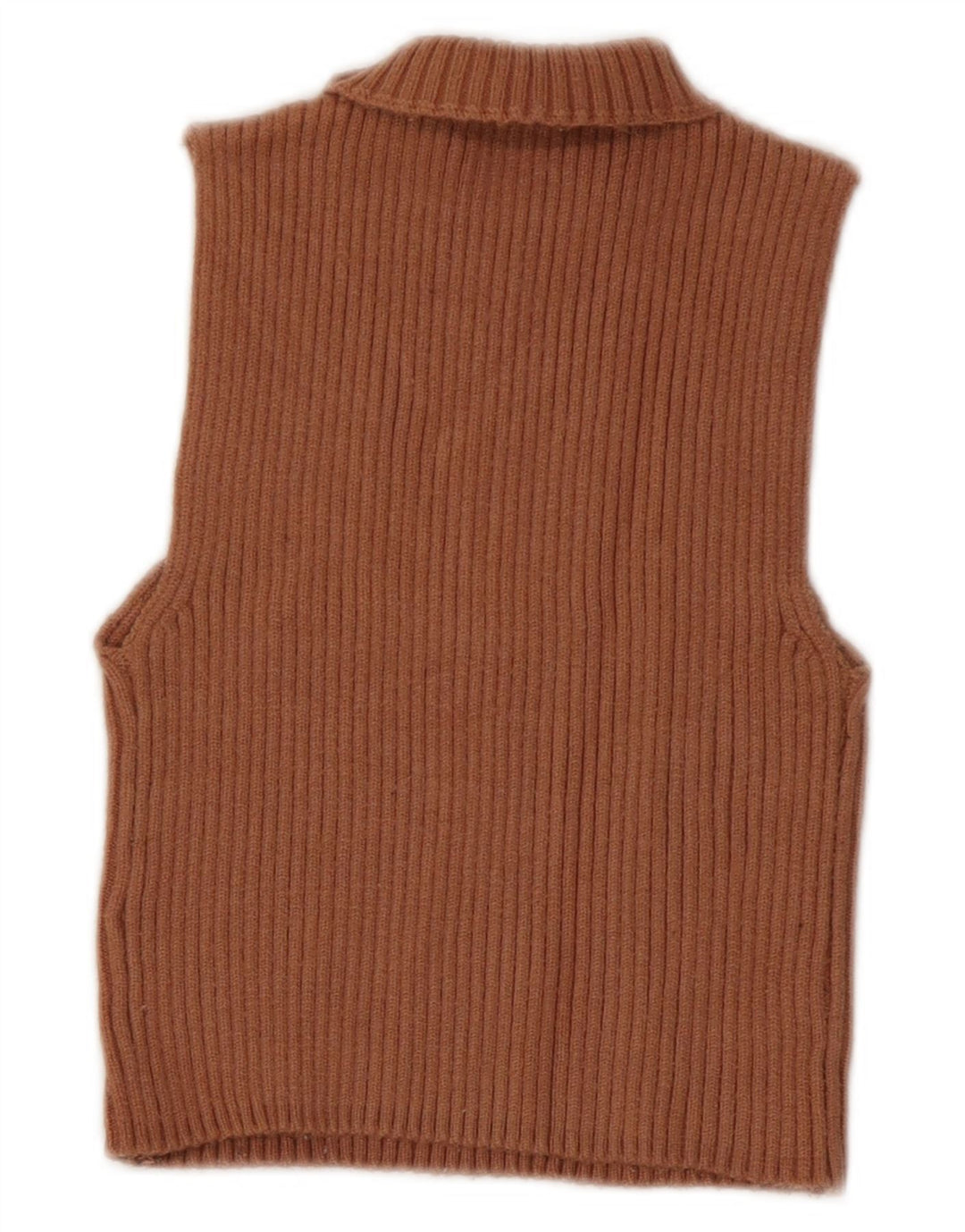 Zara Dame Crop Vest Tank Top UK 10 Lille Brun