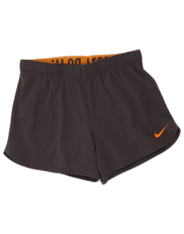 NIKE Dri Fit sportsshorts til kvinder UK 6 XS grå polyester