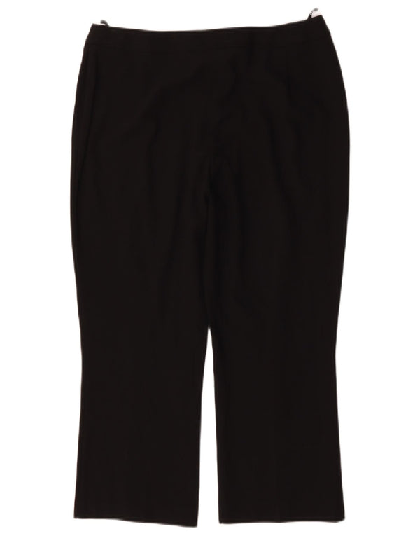 Marks & Spencer Womens Cropped Trousers UK 14 Medium W30 L23 Black