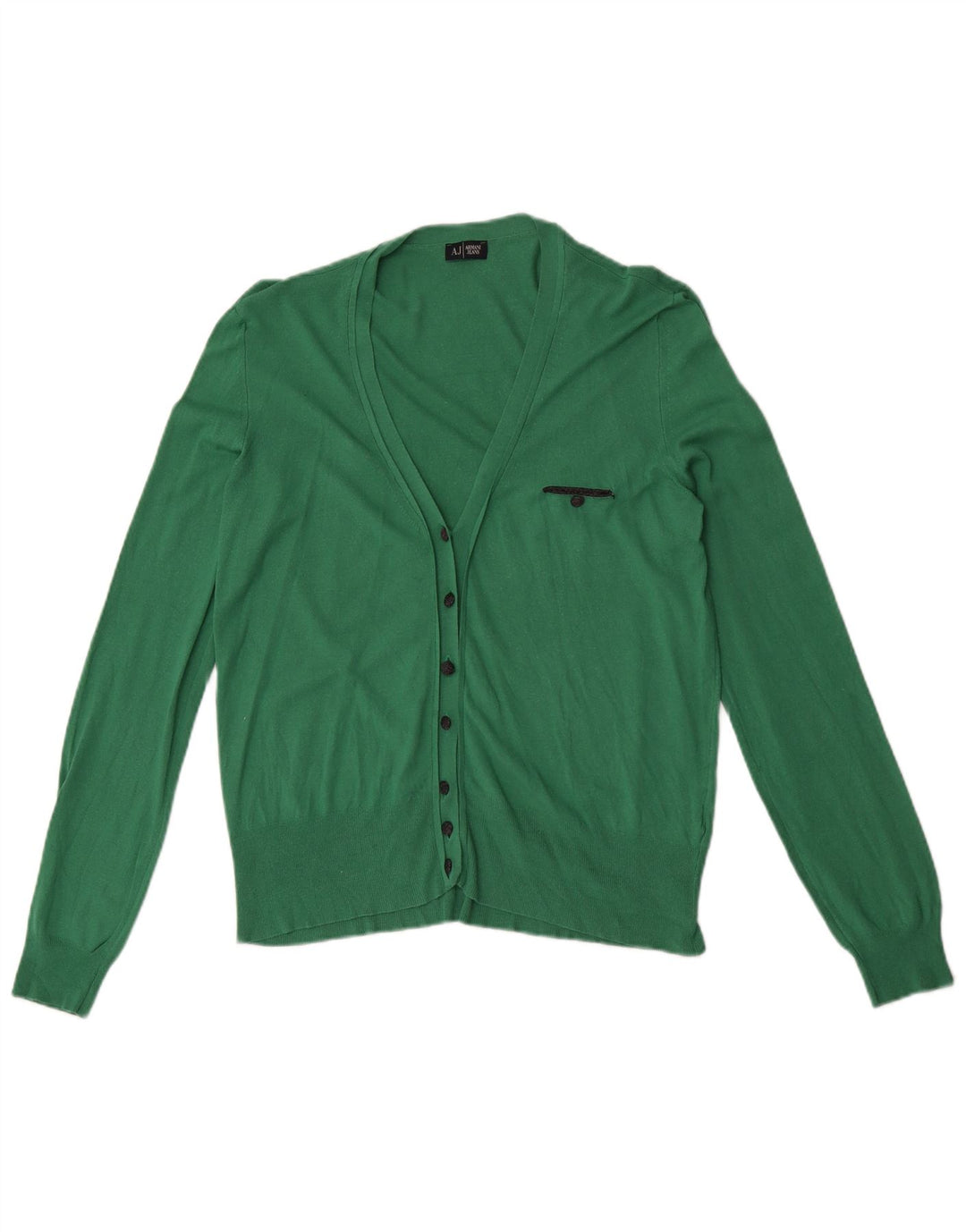 Armani Jeans Dame Cardigan Sweater UK 12 Medium Green