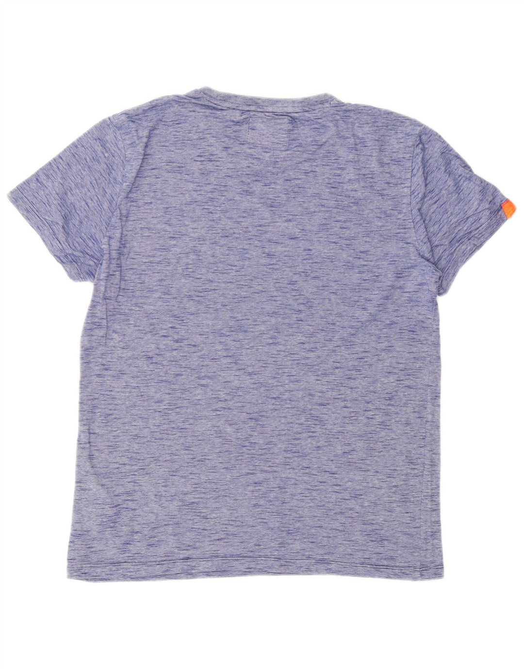 Superdry T-shirt top til mænd, stor blå flækket bomuld