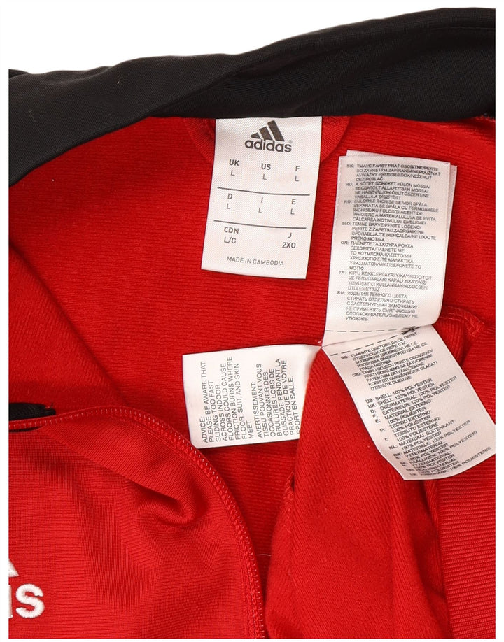 Adidas Grafisk træningsdragt jakke til mænd Stor Rød Colourblock Polyester