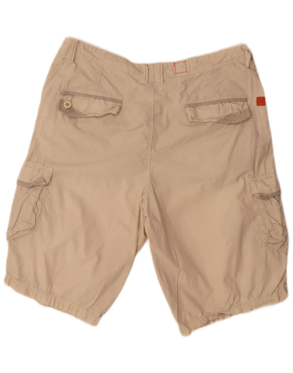 Hugo Boss Herre Cargo Shorts EU 52 XL W38 Beige Bomuld