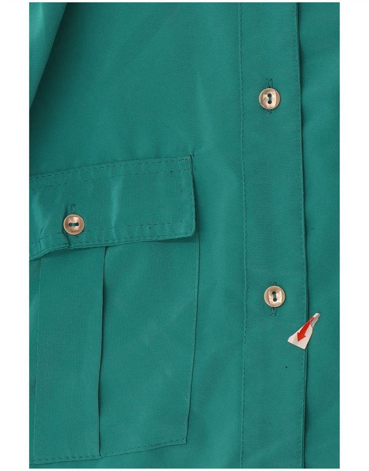 MICHAEL GALL  Womens Short Sleeve Shirt Blouse UK 16 Large Green