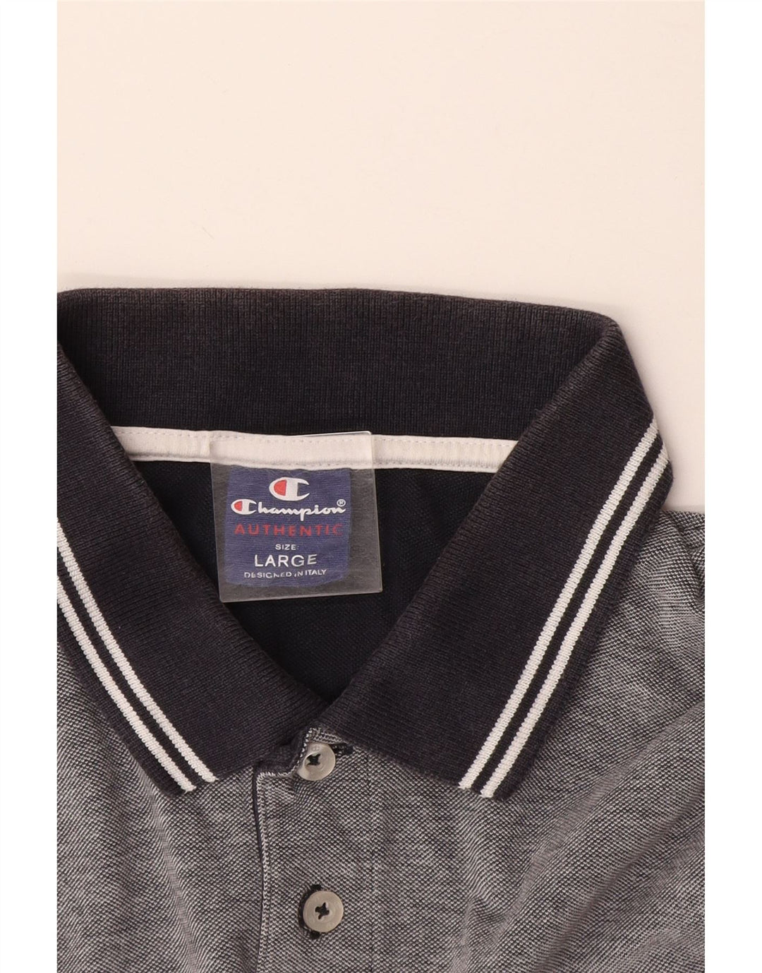 Champion Herre Polo Shirt Large Grå