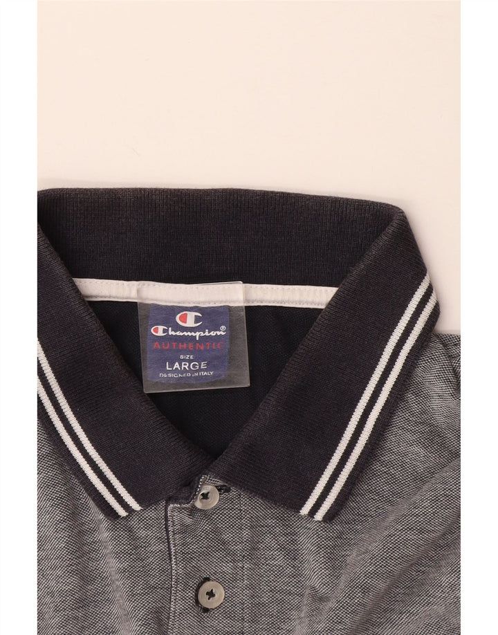 Champion Herre Polo Shirt Large Grå