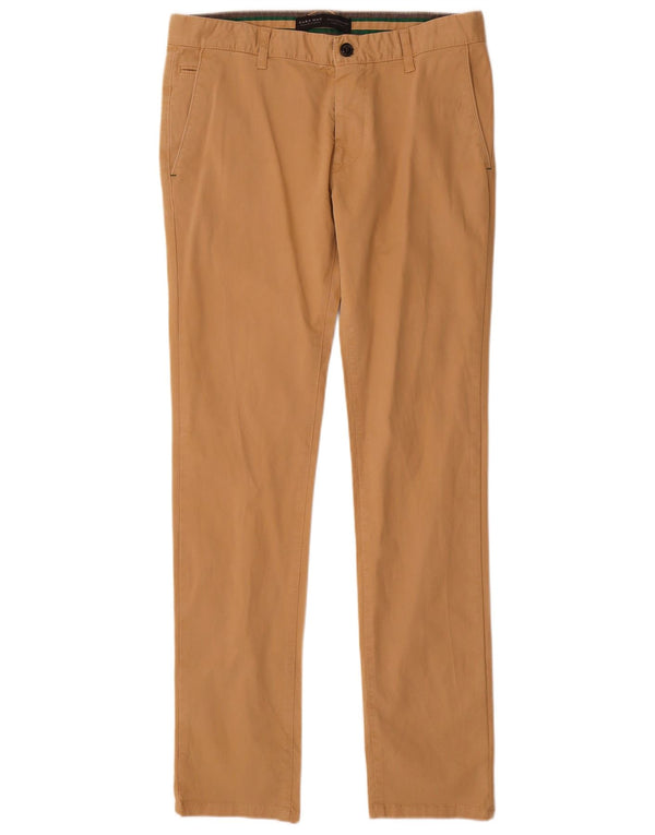 Zara Herre Slim Chino Bukser EU 42 Large W32 L34 Beige