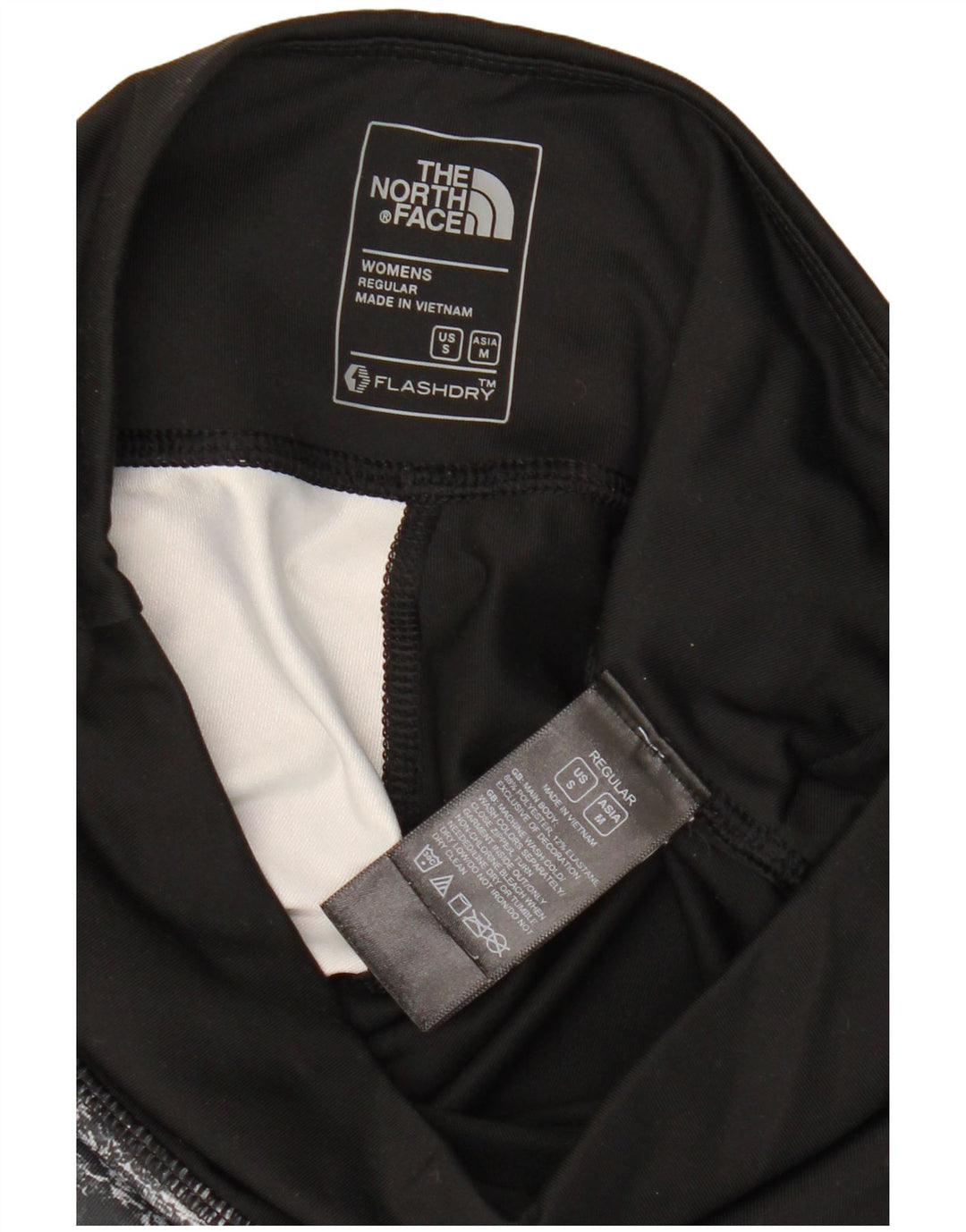 The North Face Kvinders Grafiske Leggings UK 14 Medium Black Colourblock