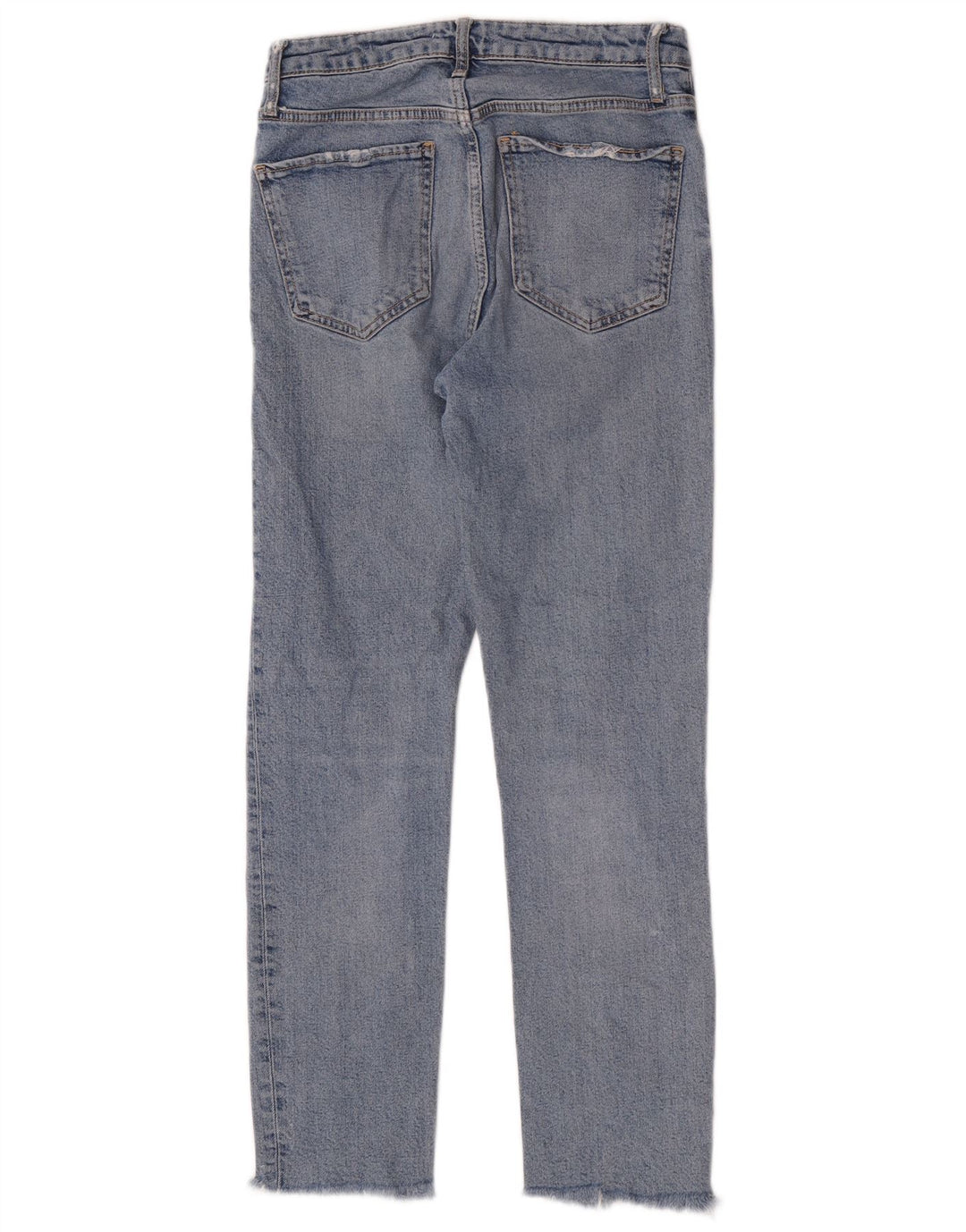 Zara Dame Straight Jeans EU 36 XS W26 L27 Blå