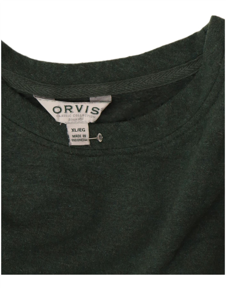 ORVIS Dame Oversized Sweatshirt Jumper UK 18 XL Grøn