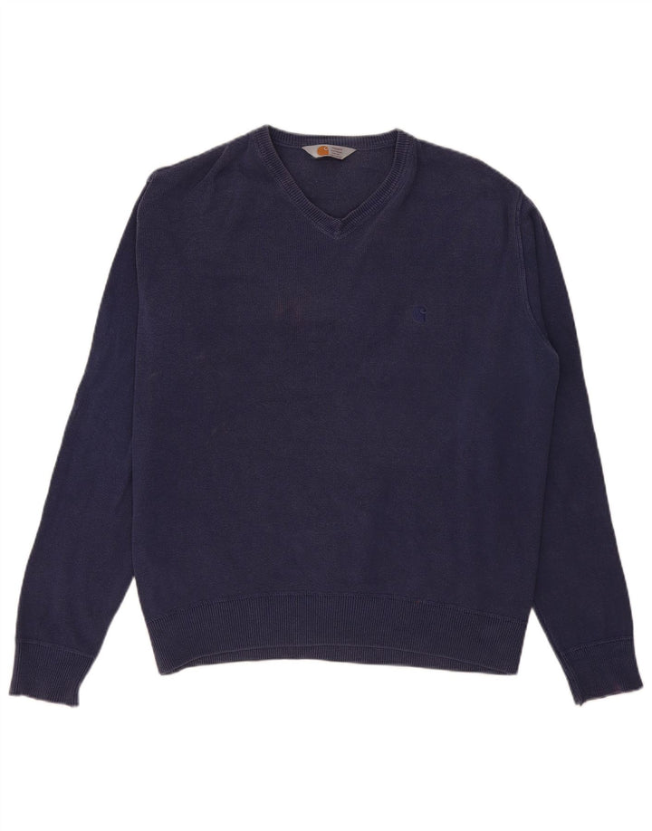 Carhartt Herre V-hals sweater 2XL marineblå
