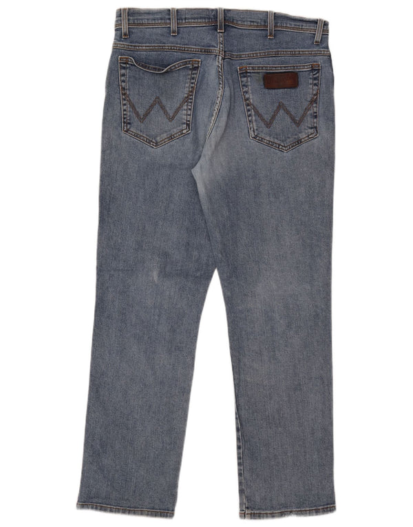 Wrangler Herre Texas Stretch Straight Jeans W36 L30 Blå Bomuld