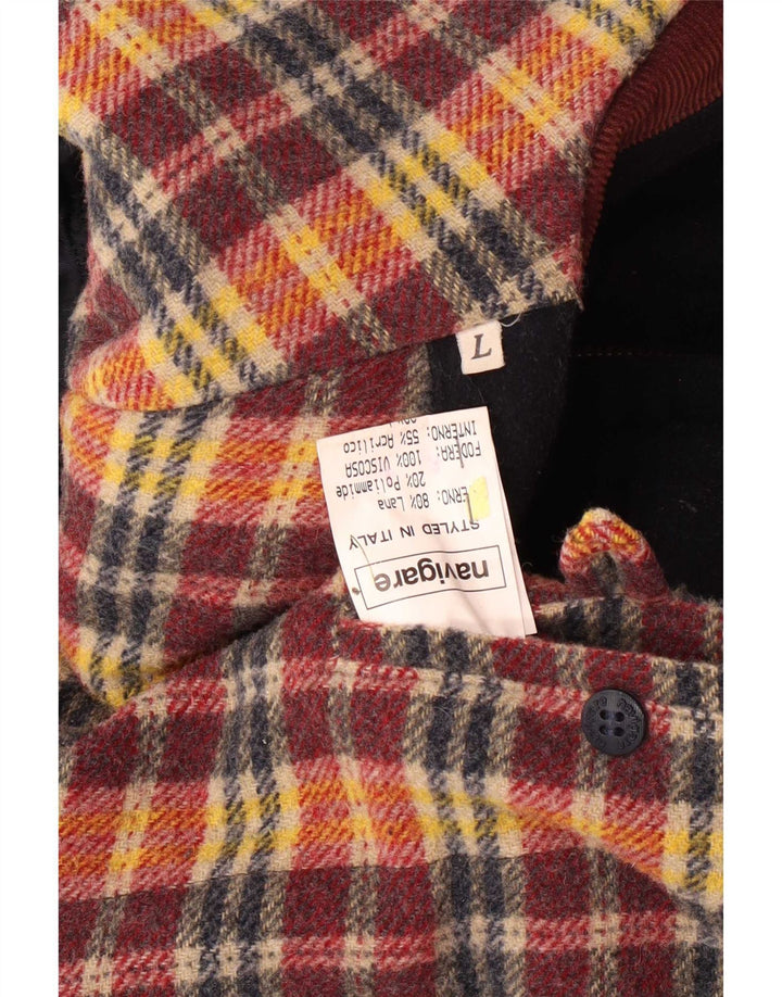 Navigare Herre Overfrakke UK 40 Large Navy Blue Wool