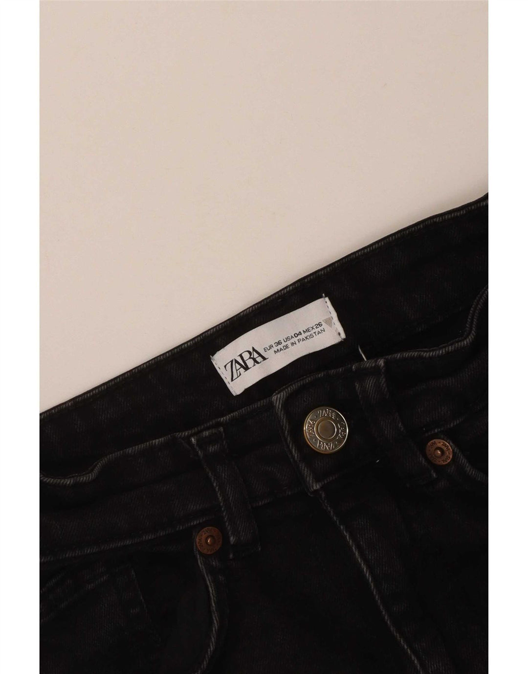 Zara Dame Flared Jeans EU 36 XS W26 L24 Sort