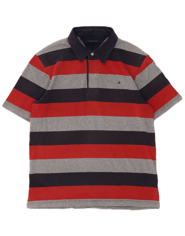Tommy Hilfiger Herre poloshirt Stor flerfarvet stribet bomuld