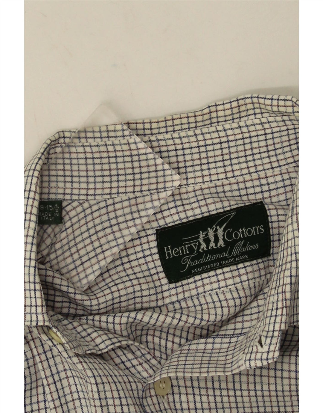 Henry Cottons Herreskjorte Størrelse 39 15 1/2 Medium Grå Gingham